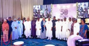 Secretary to the Government of the Federation, Sen. George Akume, fnim, CON, attends the 50th birthday celebration and Governance Colloquium organised in honour of the Special Adviser to the President on Policy and Coordination at Transcorp Hilton, Abuja on Tuesday, 13th January, 2026.